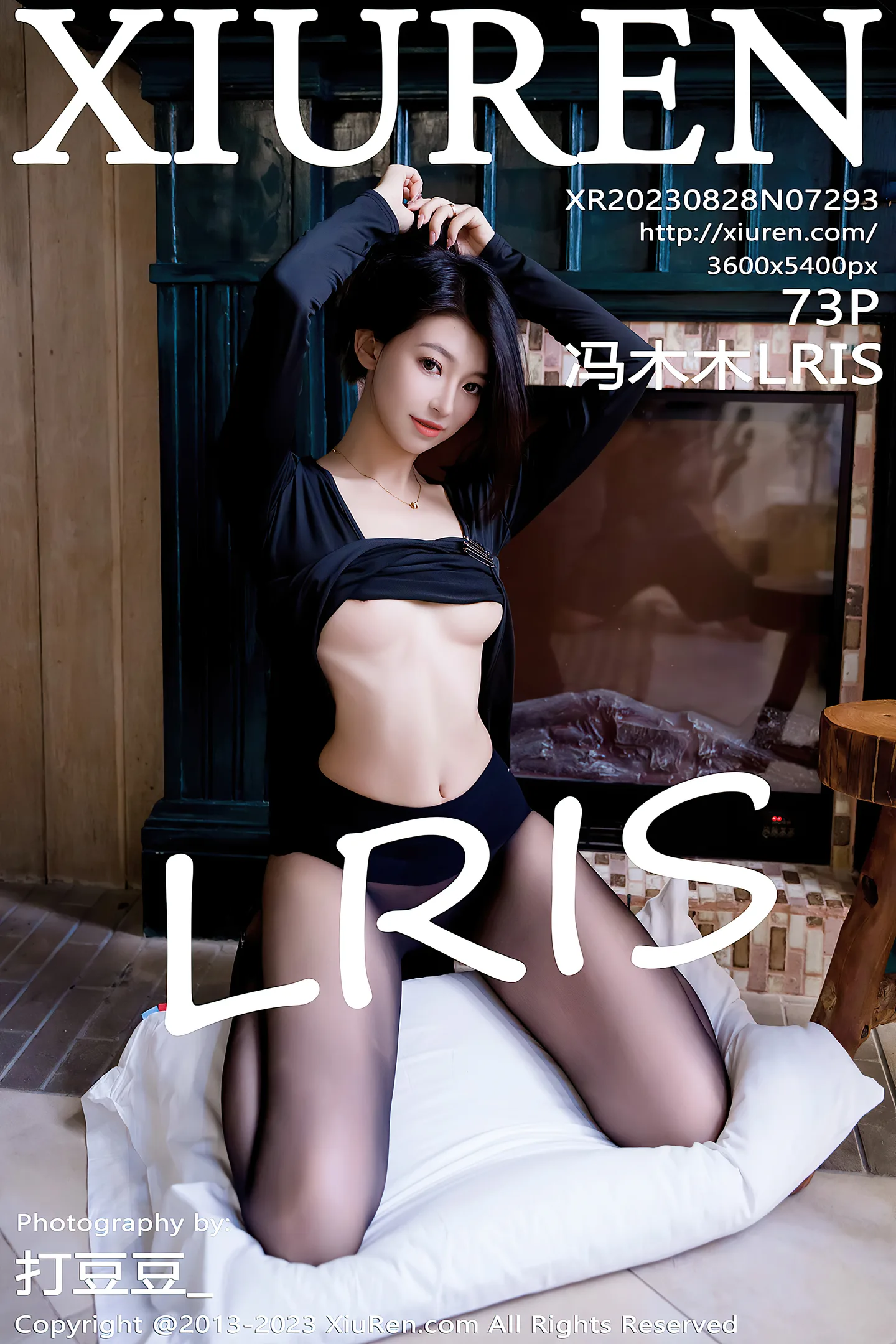 [XiuRen秀人网]No.7293_女神冯木木LRIS性感黑色长礼裙配超薄黑丝半撩秀翘臀诱惑写真73P-秀人网 - XiuRen.Space